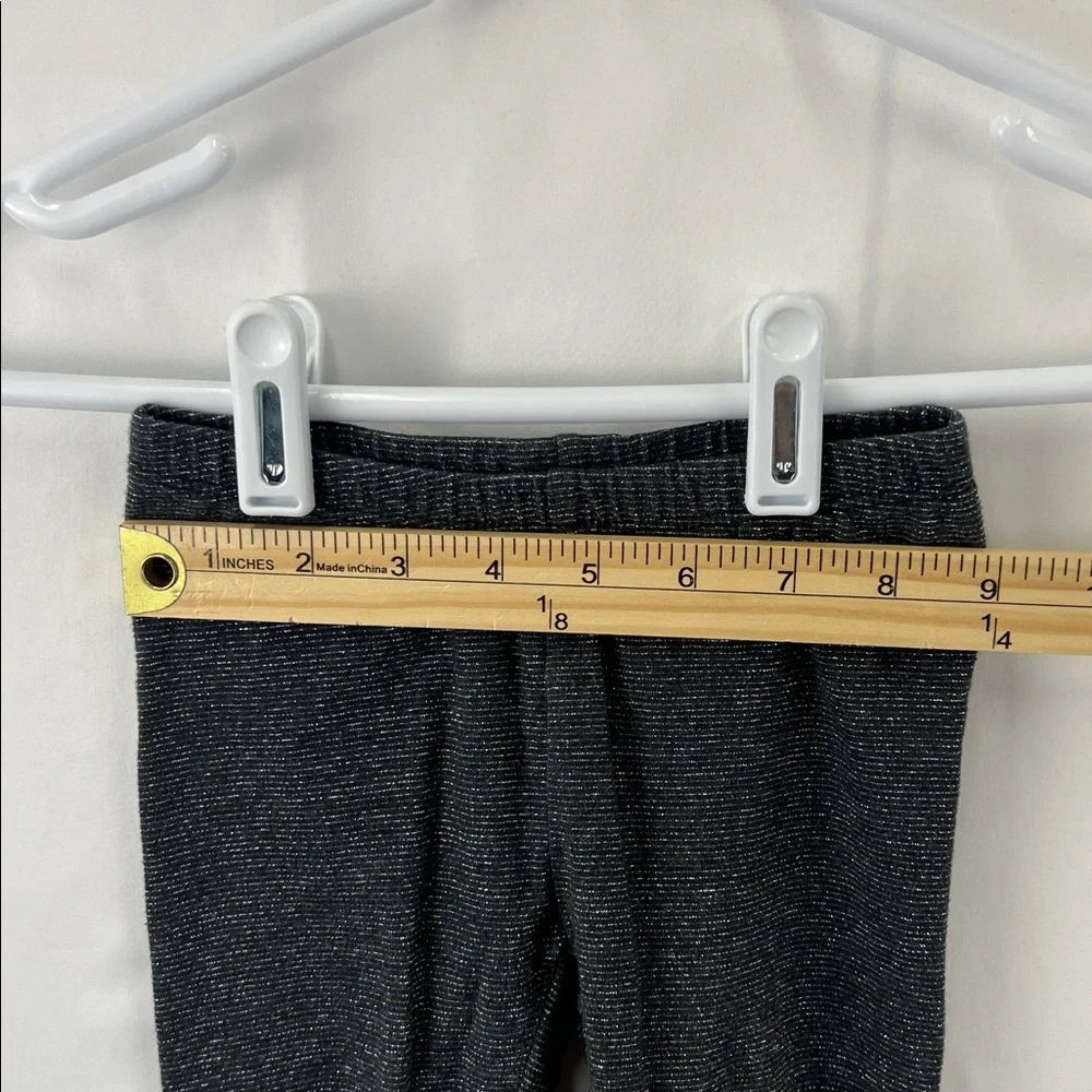 Gymboree - Girl’s Leggings - 3T - Dark Gray with Silver Striping